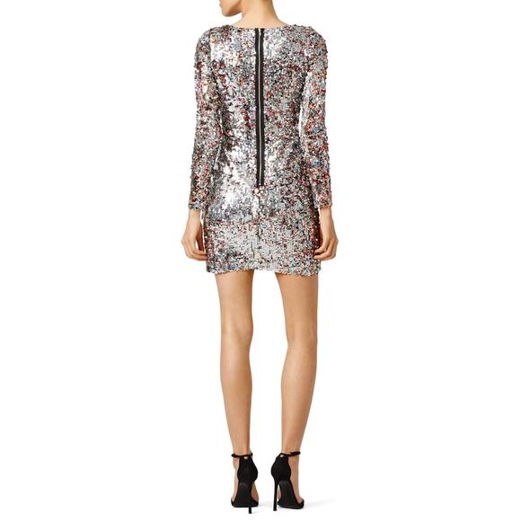 Badgley Mischka  x Mark James Small Cocktail Sequin Mini Pixie Dress Lined - Picture 3 of 9